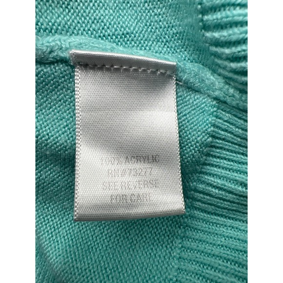 Croft & Barrow Womens 1X Mint Green Cowl Neck Long Sleeve Knit Sweater - Picture 6 of 8